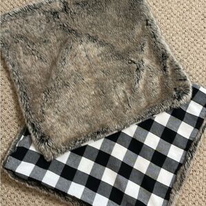 Eddie Bauer Faux Fur and Plaid Plow Covers (Pair)